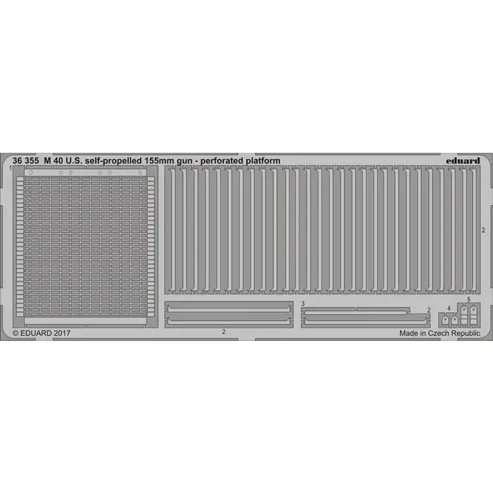 155 mm Pistola M40 estadounidense autopropulsada – plataforma perforada (diseñado para ser utilizado con los kits de Tamiya) ABR