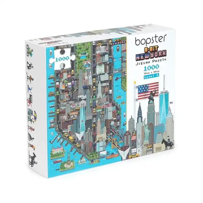 8-Bit Pixel Puzzle New York Level 3 1000 Pieces
