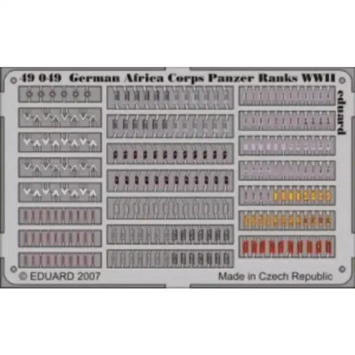 Accesorio Afrika Korps Panzer Ranks WWII PRE-PAINTED IN COLOUR!