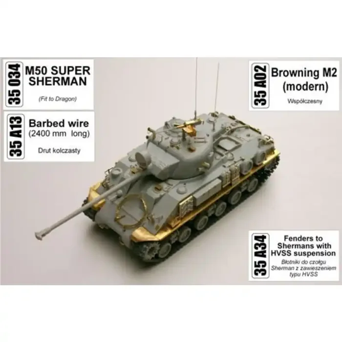 Accesorio Israeli M50 Super Sherman (diseñado para ser ensamblado con maquetas de Dragon)