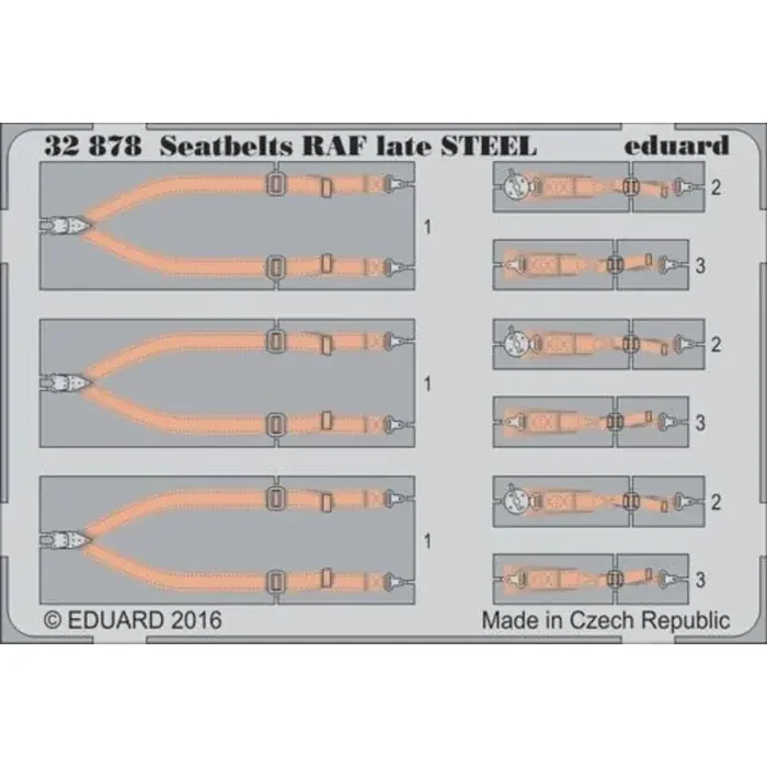 Accesorio Los cinturones de seguridad de la RAF finales de acero!