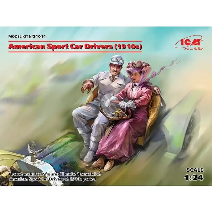 American Sport Car Drivers (1910s) (1 figura masculina, 1 figura femenina) (moldes 100% nuevos)