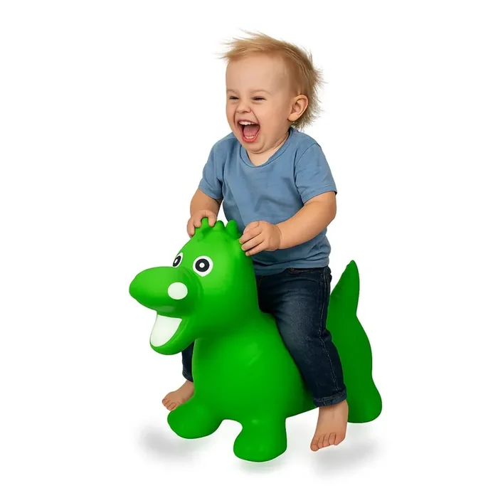 Animal rebondissante dragon HoppyDoo vert avec pompe