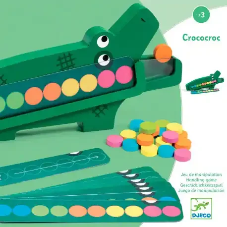 Atención + Observación + Memoria Crococroc – Juego de memoria y lógica de madera