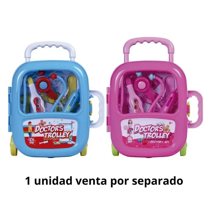 Carrito doctor maletín con accesorios de médico de juguete