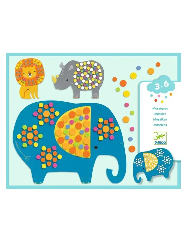 Collage con espumas de colores – La Selva