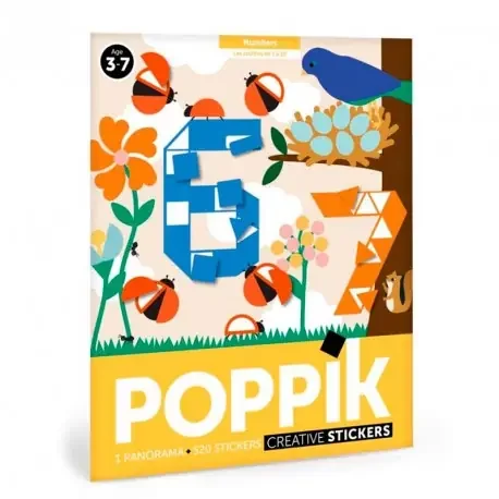 Competencias Póster Panorámico con pegatinas – Los números