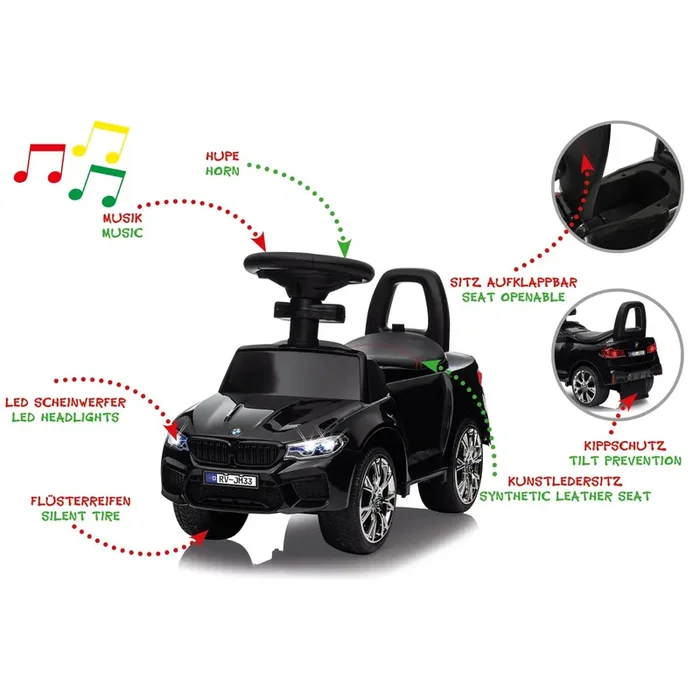 Correpasillo BMW M5 negro 2en1