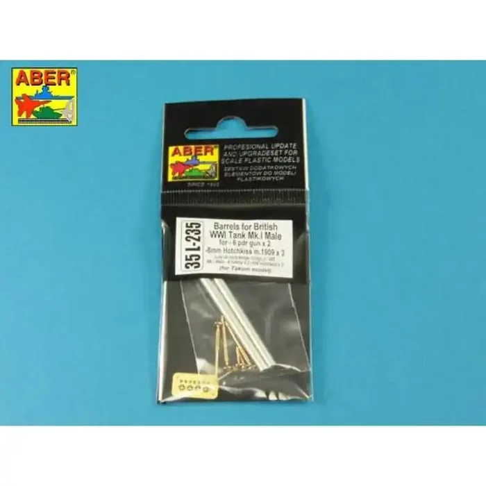 ¡De nuevo en existencia! Barrels for British WWI Tank Mk.I Male WWI British Tank-6 pdr gun x 2 & 8mm Hotchkiss m.1909 x 3 (desig