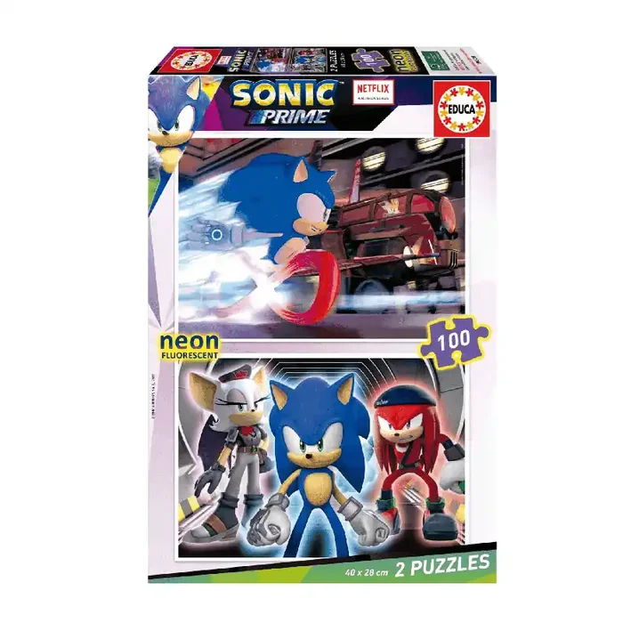 Educa Puzzle 2X100 Sonic Neon