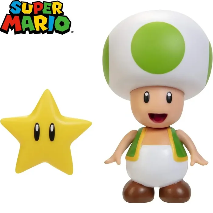 Figura de Toad verde con estrella 10 cm Super Mario