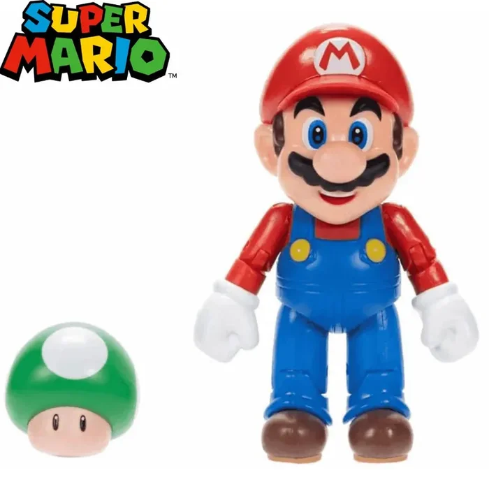 Figura Super Mario con champiñon verde vida extra Jakks