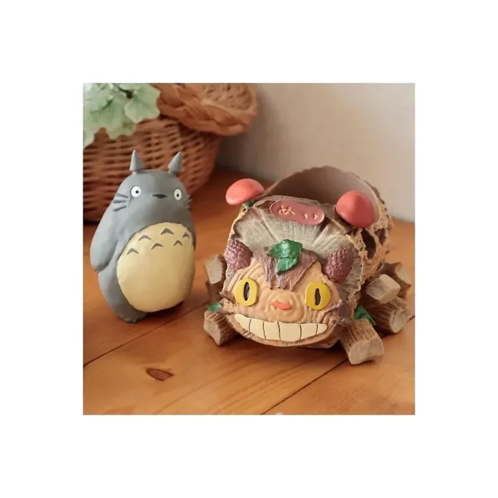 Figurita MY NEIGHBOR TOTORO – Grey Totoro & Catbus Wagon – Diorama Planter 15.5cm