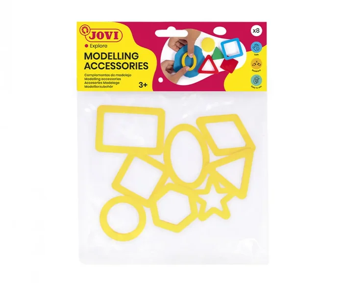 JOVI MODELLING ACCESSORIES – Bolsa colgable 8 moldes de corte figuras geométricas