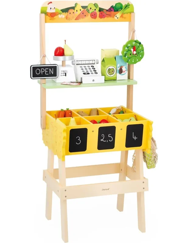 Juego de Imitación – Tienda Infantil de madera Mercado de Verduras – Janod 03322