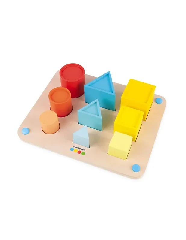 Juego en madera para aprender Los volúmenes essentiel – Janod J05062