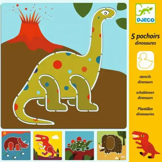 Manualidades con pintura, plastilina, arena y purpurina Plantillas para dibujar – Dinosaurios