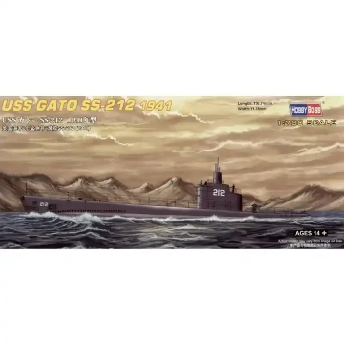 Maqueta USS SS-212 Gato 1941 Submarine (submarines)