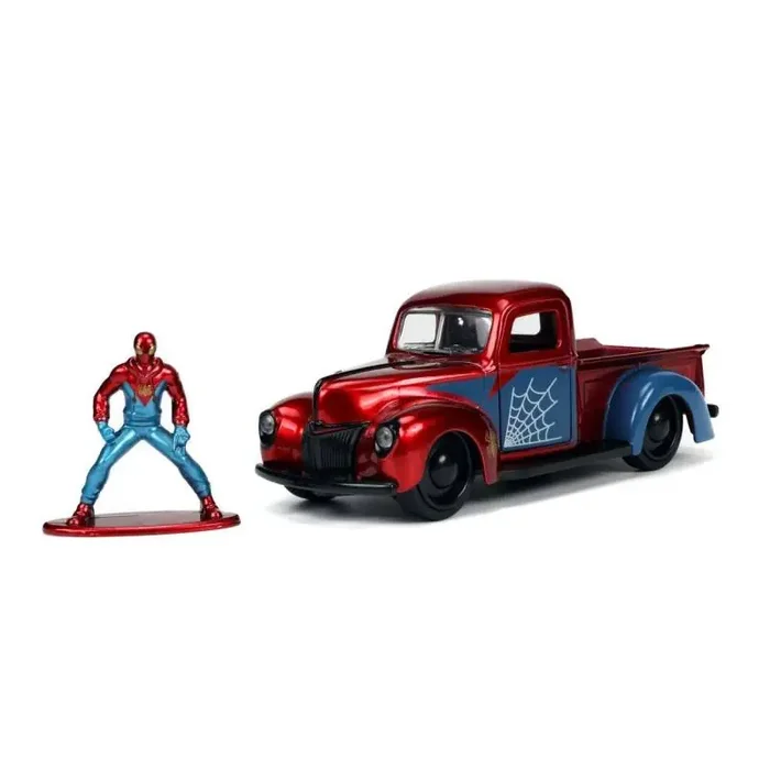 Miniatura Figura ford pick-up spider man 1941 roja