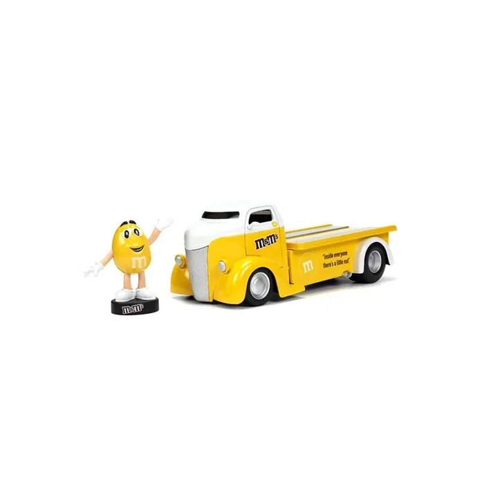 Miniatura FORD COE FLTBED M&Ms YELLOW FIGURE YELLOW 1947 1/24