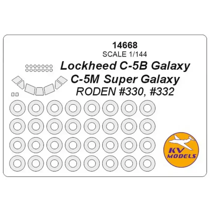 ¡NUEVO! Lockheed C-5B Galaxy / C-5M Super Galaxy + máscaras para ruedas (diseñado para usarse con los kits RODEN ROD330, ROD332)