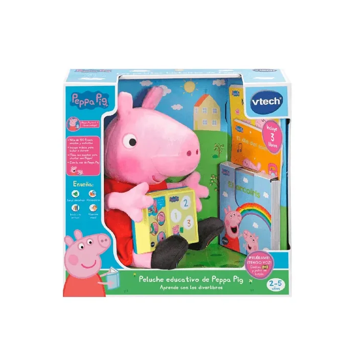 Peppa Pig Peluche Interactivo Aprende Con los Diverlibros VTech