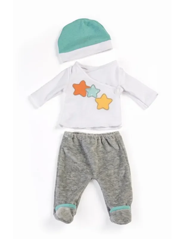 Pijama gris de dues peces per a ninot