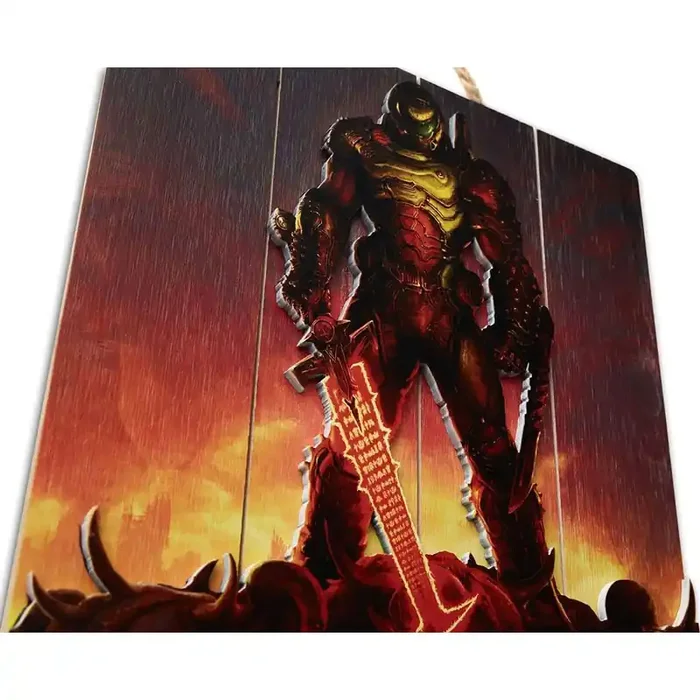 Poster Cuadro de madera Doom WoodArts 3D Eternal 30 x 40 cm