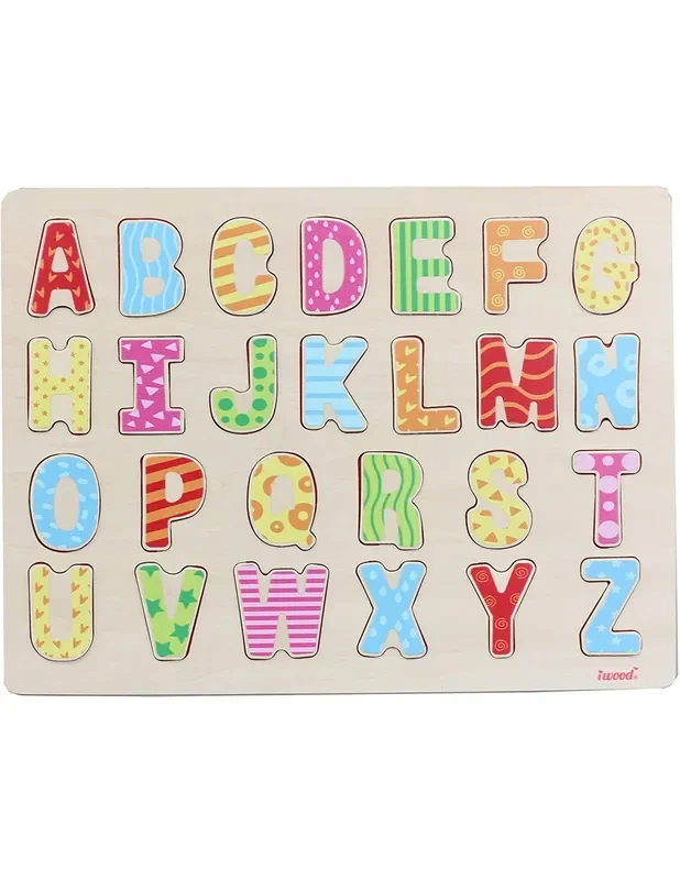Puzle de madera aprender el abecedario 26 piezas – Comercial Bp