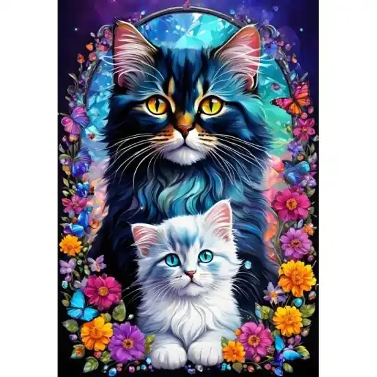 Puzzle Alipson Amor Maternal Gatos de 1000 Piezas