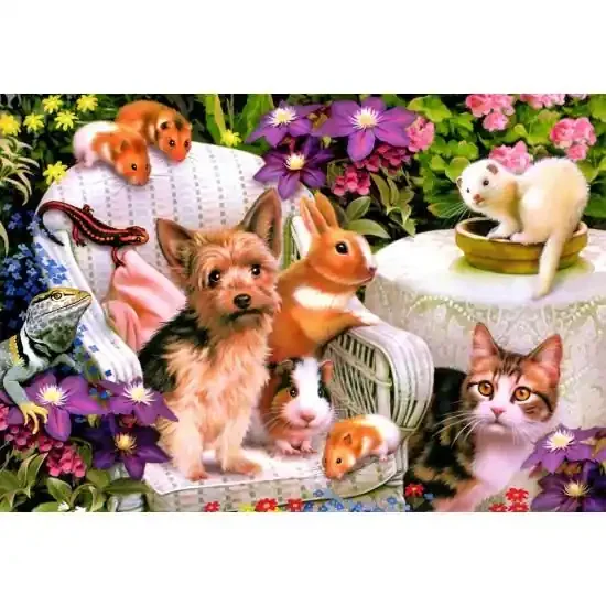 Puzzle Alipson Animalitos y Flores de 1000 Piezas