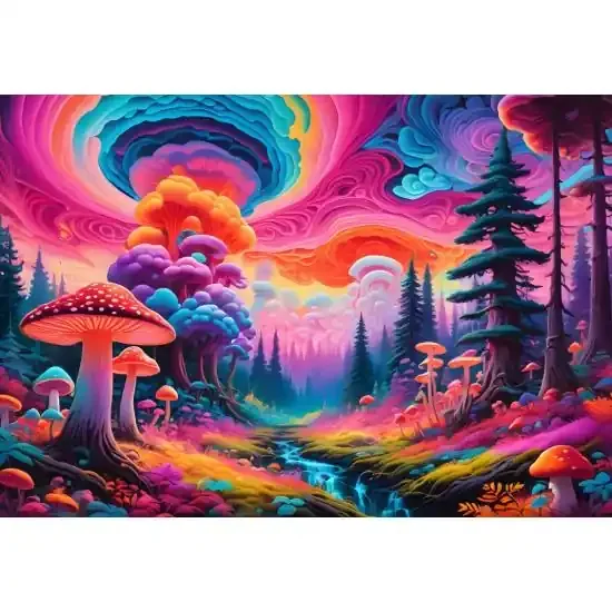 Puzzle Alipson Bosque de Hongos de 1000 Piezas