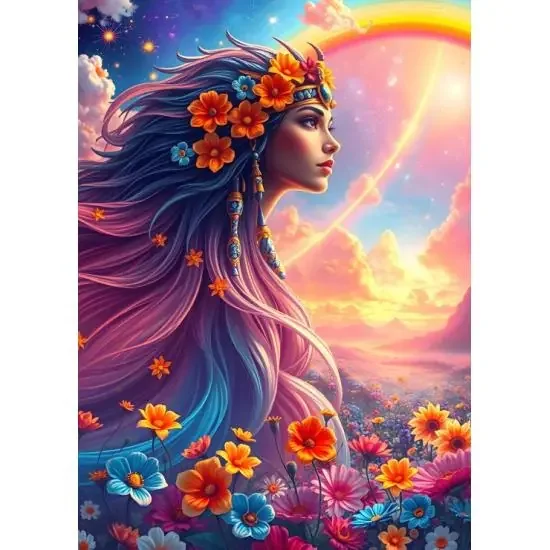 Puzzle Alipson Chica Arcoiris de 500 Piezas