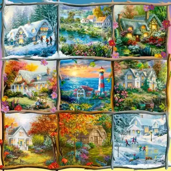 Puzzle Alipson Composición de las 9 Estaciones de 1000 Piezas