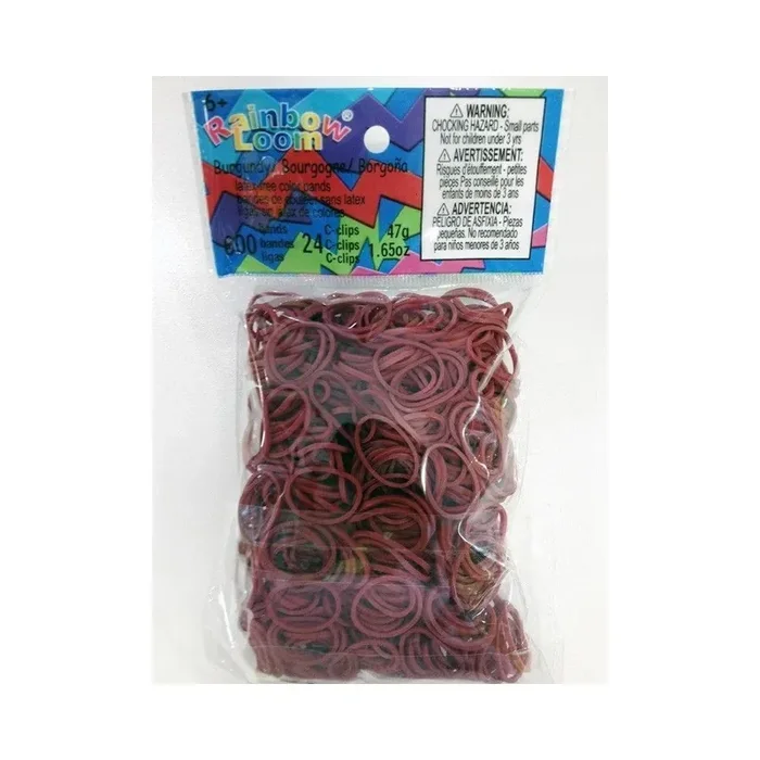 Rainbow Loom® Gomas Burdeos (mate)