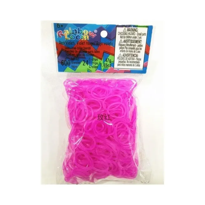 Rainbow Loom® Gomas Fucsia (jelly)
