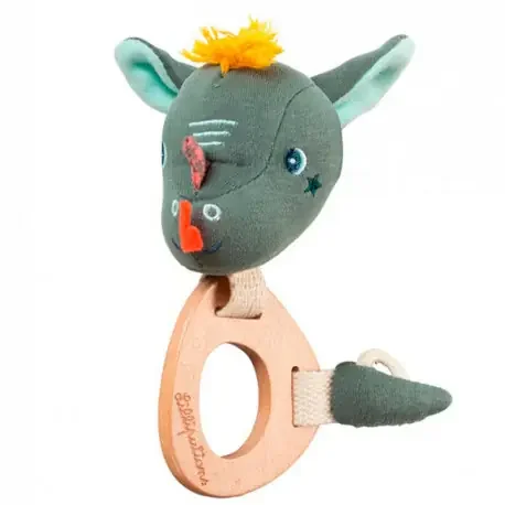 Sonajeros y mordedores Sonajero ECO de madera y tela JOE