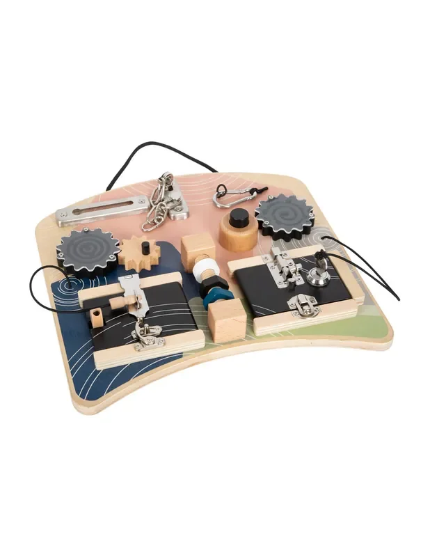 Tablero de motricidad con candados y giros para niños a partir de 3 años – Small foot 12392