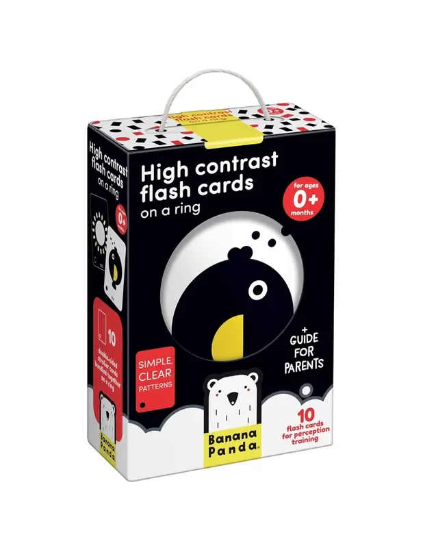 Tarjetas de Contraste para Bebés + 0 meses – Desarrollo Visual – Banana Panda