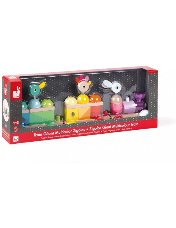 TREN GIGANTE MULTICOLOR ZIGOLOS – Janod