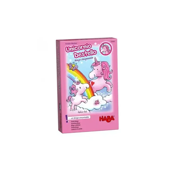 Unicornio Destello. Bingo chispeante Haba