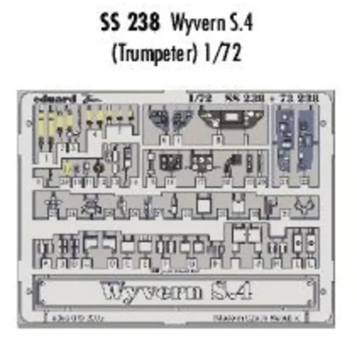 Westland Wyvern S.4 PRE-PAINTED IN COLOUR! (diseñado para ser ensamblado con maquetas de Trumpeter) This Zoom set is a simplifie