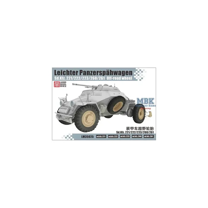 WWII Sd.Kfz. 221/222/223/260/261 Off-road wheels
